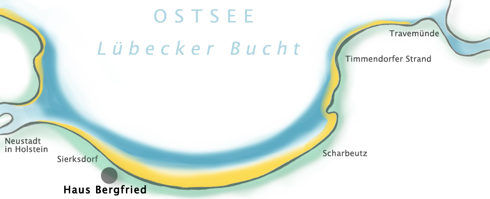 Lübecker Bucht an der Ostseeküste mit Neustadt in Holstein, Sierksdorf, Scharbeutz, Timmendorfer Strand, Travemünde